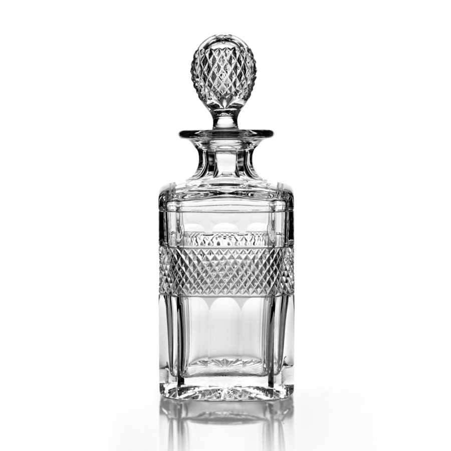 Giftware Grasmere | Grasmere Square Spirit Decanter (Engraving - Diamond & Hollows Removed On One Side)