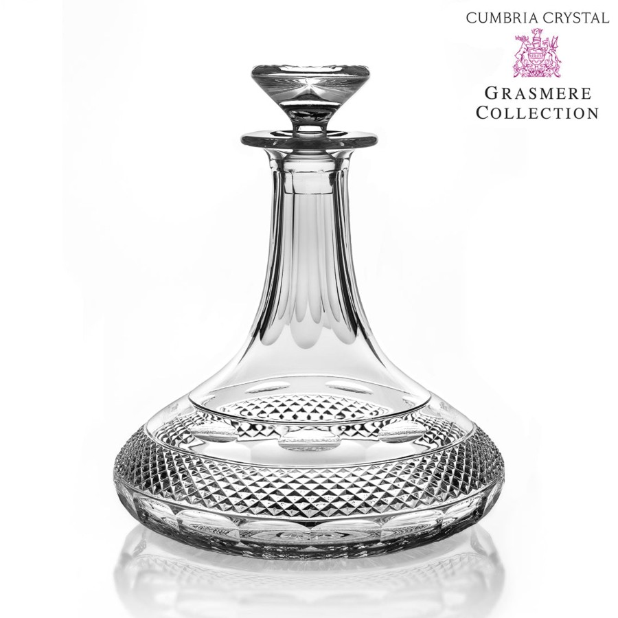 Giftware Grasmere | Grasmere Captains Decanter (Engraving - Diamond Panel Partially Removed, 4 Hollows Removed)