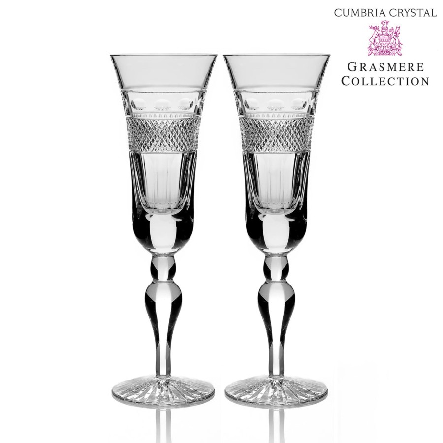 Drinkware Grasmere | A Pair Of Grasmere Tall Champagne Flutes